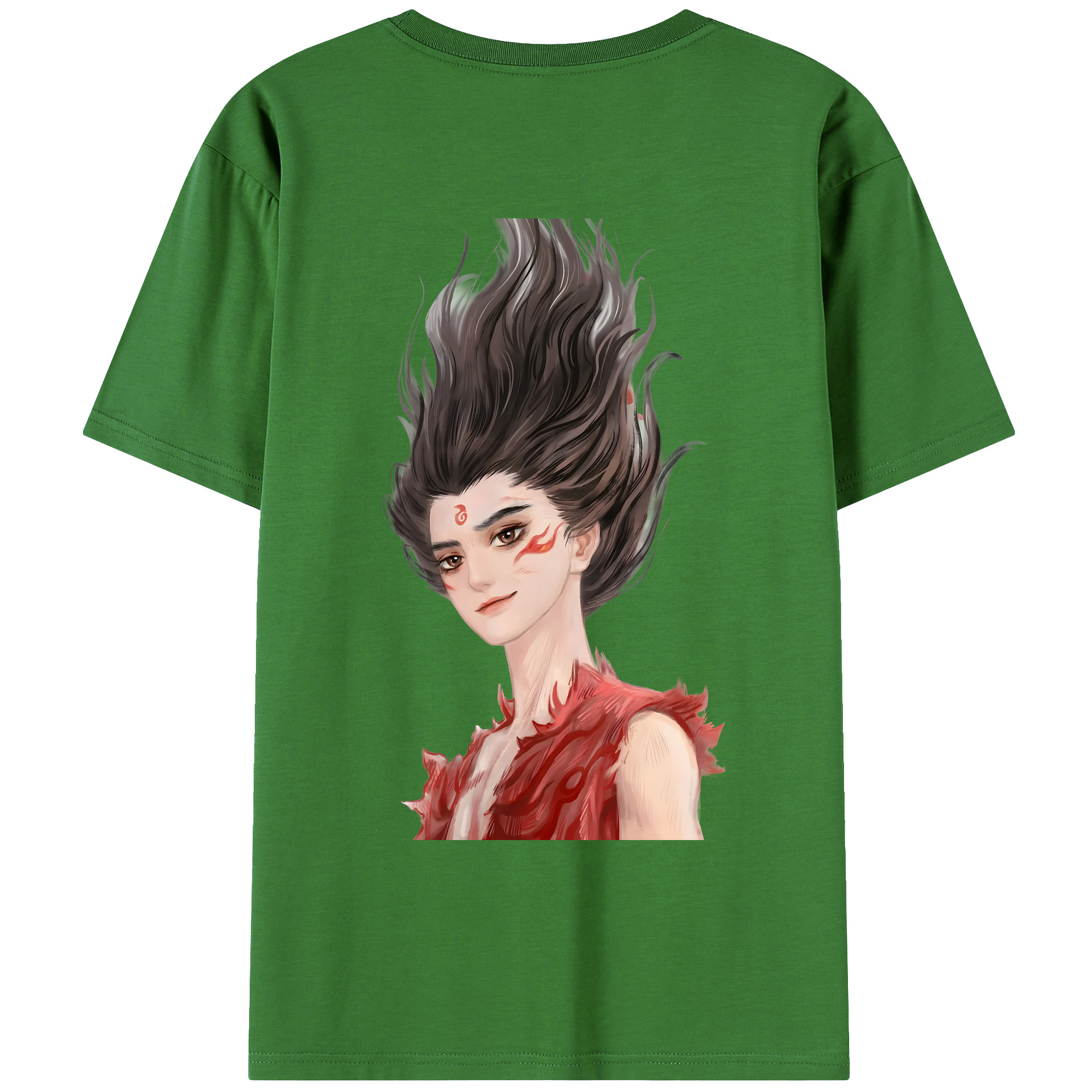 （画像用） Ne Zha 2 ナタ 魔童の大暴れ レディース半袖Tシャツ(バックプリント)
